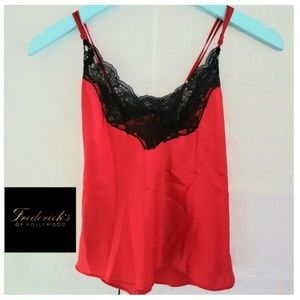 Frederick's of Hollywood Red Lace Lingerie Top